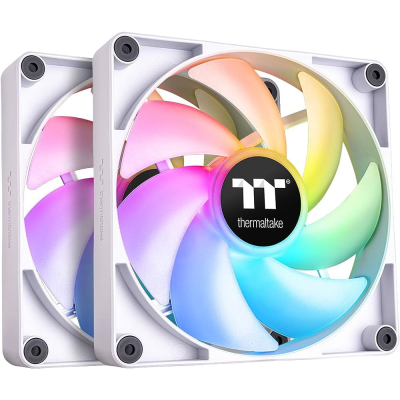 Thermaltake CT140 ARGB Sync PC Cooling Fan, 140mm, Bianco - Kit 2 Pezzi