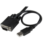 StarTech.com Switch Commutatore KVM USB VGA a 2 porte - Alimentato via USB con pulsante di commutazione a distanza