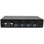 StarTech.com Switch Commutatore KVM a 4 Porte DisplayPort con Hub USB 3.0 - 4K