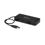 StarTech.com USB 3.0 Mini Dock - Dual Monitor USB-A Docking Station con DisplayPort 4K 60Hz e Gigabit Ethernet - Cavo di 30 cm -