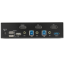 StarTech.com Switch KVM DisplayPort 2 porte - 4K 60Hz - Singolo schermo - Switch KVM USB UHD DP 1.2 a doppia porta - Hub USB 3.0