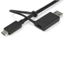 StarTech.com Dock USB-C e USB-A - Laptop Docking Station ibrida universale con doppio monitor 4K60Hz HDMI e DisplayPort - USB 3.