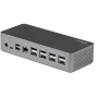 StarTech.com Docking Station USB C - Quad Monitor DisplayPort/HDMI 4K 60Hz - Dock USB-C Multi HDMI/DP, Power Delivery 100W - Hub