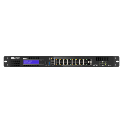 QNAP QGD-1600 Gestito Gigabit Ethernet (10/100/1000) 1U Nero, Grigio