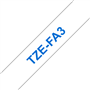 Brother TZE-FA3 nastro per etichettatrice Blu su bianco