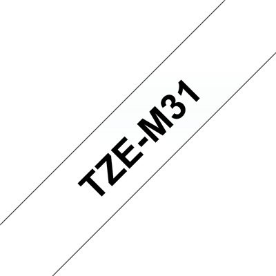 Brother TZE-M31 nastro per etichettatrice Nero trasparente