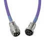 Glorious PC Gaming Race Coiled Cable Nebula, USB-C / USB-A - 1,37m, Viola